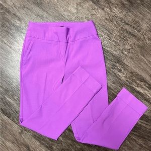 7th Avenue NY&C Purple CROP Pants WOMEN Medium TALL